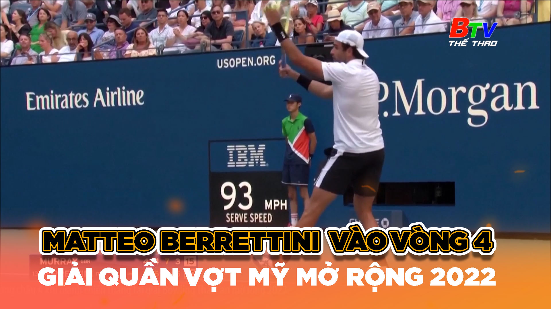 Matteo Berrettini vào vòng 4 Giải quần vợt Mỹ mở rộng